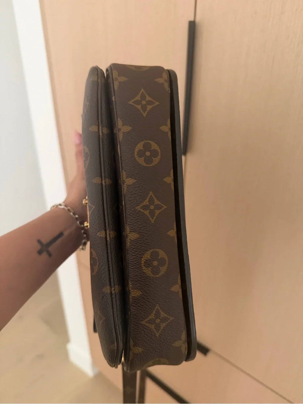 Louis Vuitton Monogram Canvas Crossbody with Gold Hardware